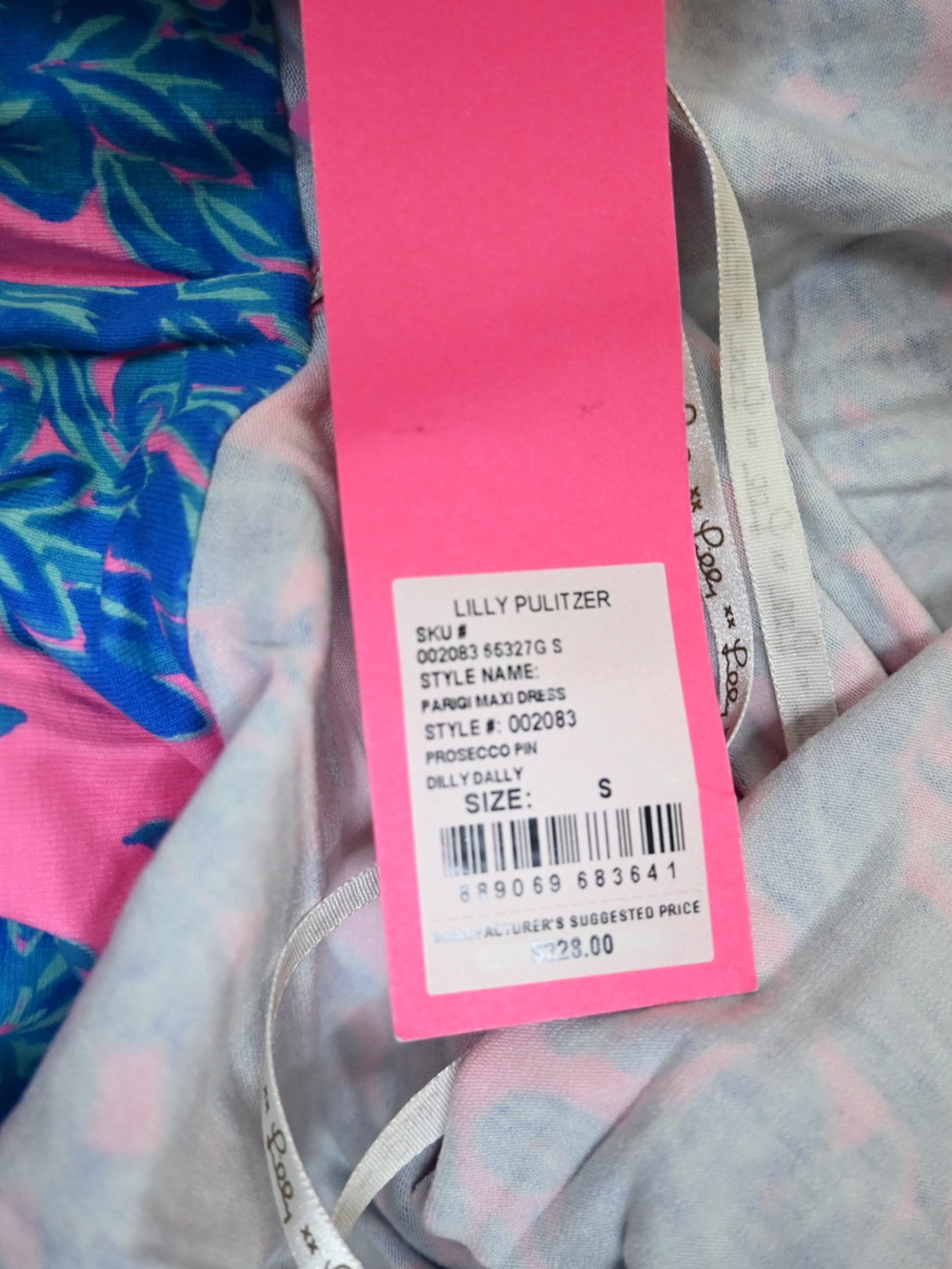 Lilly Pulitzer Women's S Parigi Printed Maxi Dress in Prosecco Pink NEW - Picture 10 of 12